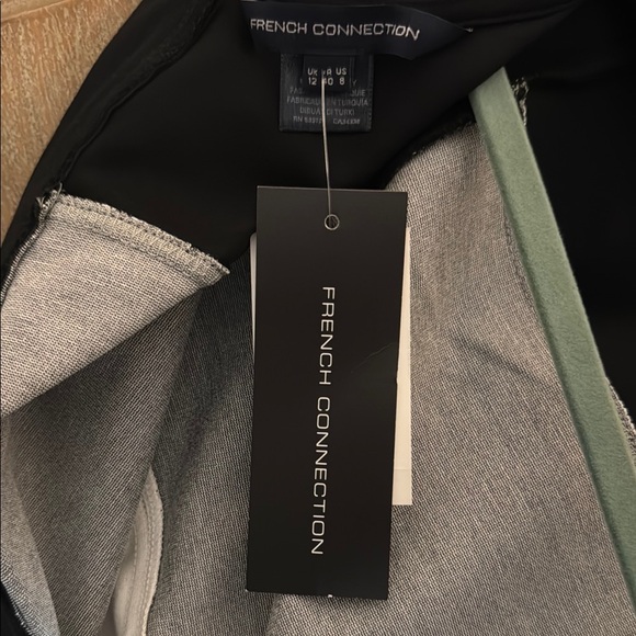 French Connection Black Sheath Dress with Bateau Neckline - Picture 2 of 3